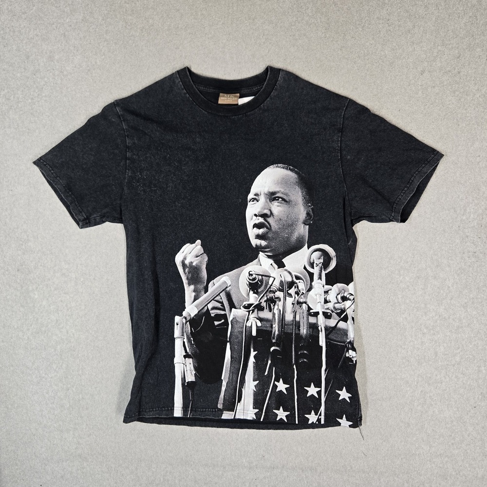 MK Shoe Palace Men Shirt LARGE Black Graphic Martin Luther King Logo